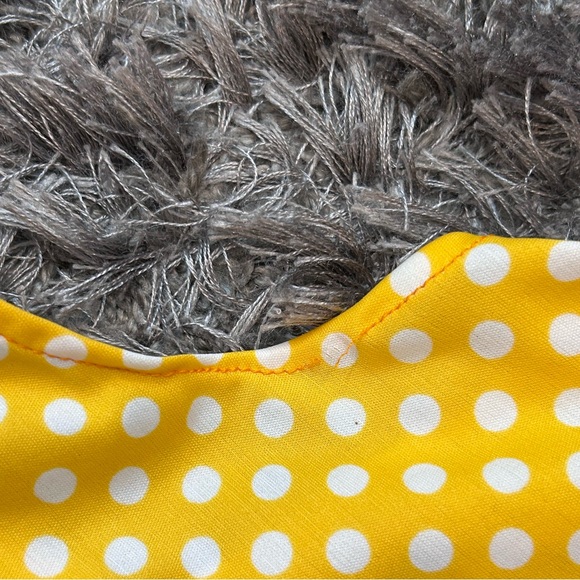 70s co-ord top & skirt yellow polka dot FITS MOST - Picture 5 of 12